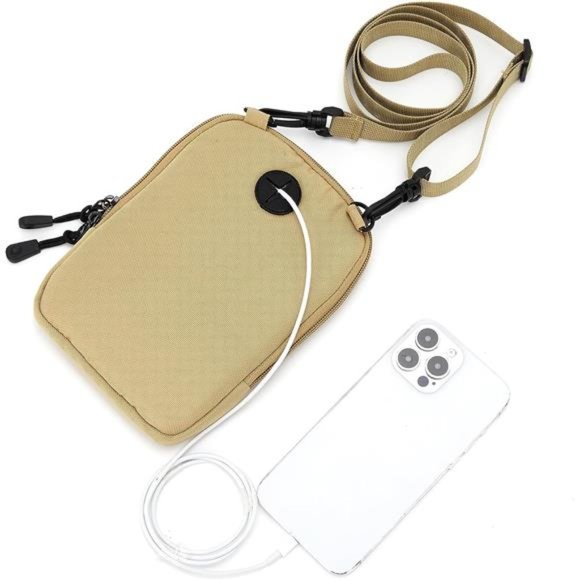 Small Crossbody Bag for Men, Mini Messenger Bag Shoulder Bag for Phone Passport - Picture 5 of 6